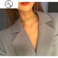 网纱亮片项链性感韩国气质超闪百搭锁骨链超仙气软妹ins网红项圈 JiMi