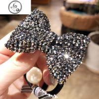 满钻发圈韩国新款蝴蝶结镶钻头绳丸子头扎头发皮筋皮套韩版头饰品 JiMi