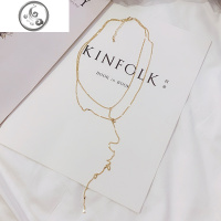 优雅气质长款ins双层项链女超仙简约百搭潮人Y字型锁骨链脖子饰品 JiMi