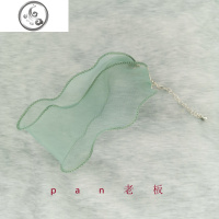 pang老板手工choker 荷叶边项圈雪纺锁骨颈带简约蕾丝颈带锁骨链 JiMi项链