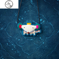 十二生肖项链 原创设计手工刺绣复古创意棉麻配饰民族 文艺锁骨链 JiMi