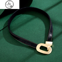 小众设计夸张choker颈链女欧美新款锁骨项链网红简约黑色颈带饰品 JiMi