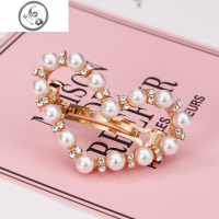 爱心发夹后脑勺刘海发卡弹簧夹发饰顶夹珍珠一字夹马尾横夹子头饰 JiMi