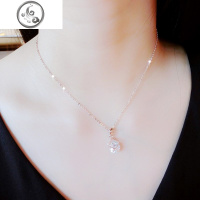 天鹅款项链女锁骨链简约吊坠玫瑰金色短款日韩配饰品气质颈链 JiMi