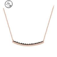 2019新款微笑项链女锁骨链学生森系简约清新潮复古钛金项链网红款 JiMi