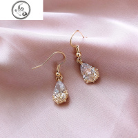 项链女潮网红法式浪漫水晶水滴锁骨链简约气质女百搭微镶工艺短链 JiMi