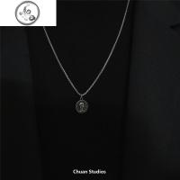 Chuan/19 ins情侣幸运币吊坠项链女暗黑系冷淡风锁骨链男蹦迪简约 JiMi