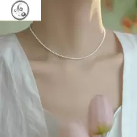JiMi2mm小米珠珍珠项链轻奢小众设计感高级女2023年新款锁骨链颈链