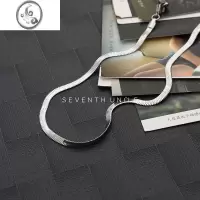 JiMiSEVENTH 自制欧美简约刀片蛇骨扁项链颈链锁骨链美伢肯豆同款男女