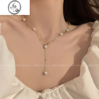 JiMi满天星 Y字流苏珍珠项链女款气质颈链设计感锁骨链2023年新款