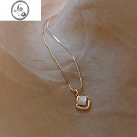 JiMi轻奢方形项链女款小众设计感锁骨链2023年新款时尚气质高级感颈链
