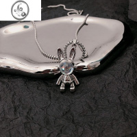 JiMi长款百搭男士钛钢毛衣链ins嘻哈网红吊坠项链男女学生情侣配饰潮