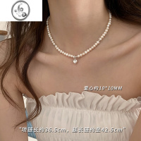 JiMi[]925银银珍珠项链2023新款轻奢锁骨链小众高级感颈链