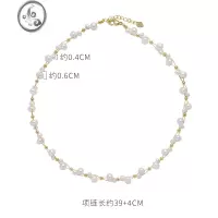 JiMi小金珠淡水珍珠项链女复古法式时尚宫廷风格气质秋冬新款简约饰品