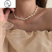 JiMi淡水珍珠项链女夏时尚小众高级设计感锁骨链2022年新款潮颈链