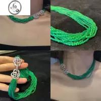 JiMi猫眼石锁骨链 欧美时尚多层霸气chocker项链