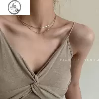 JiMi层叠戴蛇骨链项链女ins嘻哈冷淡风锁骨链小众设计感颈链配饰品