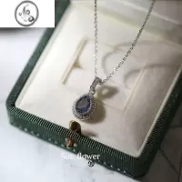 JiMi《星辰大海》海蓝宝项链女吊坠轻奢原创设计S925银高级感锁骨颈链