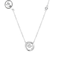 JiMiclect小太阳项链女银银2023新款轻奢小众跳动的心银饰锁骨链