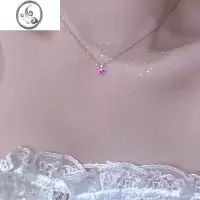 JiMi「樱花落下」玫瑰金花朵银饰925银银项链可爱夏天锁骨链颈链女生