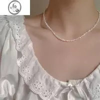 JiMi巴洛克淡水珍珠项链女2022年新款小米珠锁骨链高级感夏季轻奢颈链