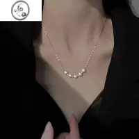 JiMi925银银珍珠项链女2023新款时尚轻奢小众设计高级感母亲节502礼物