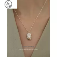 JiMiG/S贝壳记忆 复古ins风时髦珍珠金属项链女法式简约百搭气质项链