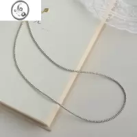 JiMi2mm巨细施家正圆无暇真多麻灰强光珍珠项链女14k包金细锁骨链礼真