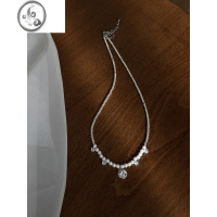 JiMi法式轻奢小众设计碎银子珍珠项链女2023新款高级感锁骨链配饰