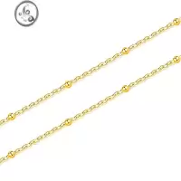 JiMiTDS金色小圆珠锁骨链豆豆银色蛇骨链素链叠戴银银镀金项链轻奢女