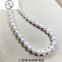 JiMi实物珠子圆度可以淡水珍珠项链女款珍珠项链10MM