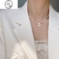 JiMi法式淡水珍珠项链女小众设计小米珠项链高级颈链2023年新款锁骨链