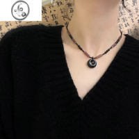JiMi微熏紫霞~原创新中式国风石项链玛瑙串珠小众时尚质感锁骨链