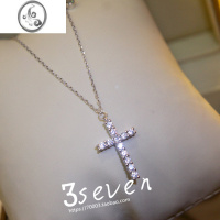 JiMiS925银银满钻微镶钻项链锁骨链银饰简约吊坠网红闺蜜礼物女