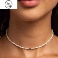 JiMi 高品质定制 一粒米异性珍珠锁骨链女潮 网红项链ins