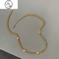 JiMi欧美法式爱心项链女高级设计感小众心形锁骨链气质甜美可爱颈链夏