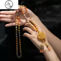 JiMi个性毛衣链玫瑰花开富贵女衣服挂链饰品风项链旗袍美搭新疆民族民