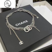 JiMi复古项链浮雕金色流苏多链条编织不规则chocker颈链锁骨链