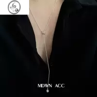 JiMi性感潮酷 | 925银银项链女 简约抽拉调节爱心吊坠中长款素银时尚