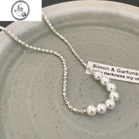 JiMi碎银子拼接珍珠叠戴项链女设计感高级choker颈链轻奢小众气质配饰