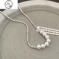JiMi碎银子拼接珍珠叠戴项链女设计感高级choker颈链轻奢小众气质配饰