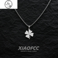 JiMi钛钢不掉色四叶草项链男女2023年新款夏季轻奢小众设计毛衣链