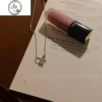 JiMi精致锆石蝴蝶结项链女春夏轻奢小众设计感配饰ins风高级锁骨链子