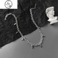 JiMi钛钢项链男潮嘻哈冷淡风女设计感轻奢小众高级感锁骨链秋冬毛衣链