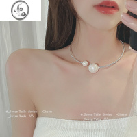 JiMi2023年新款性感女珍珠开口项圈网红个性项链女Choker夸张锁骨链