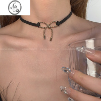 JiMi黑色蝴蝶结choker~暗黑风辣妹甜酷项圈项链锁骨链小众设计感颈链