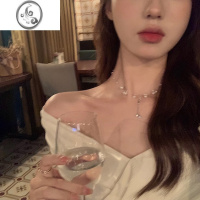 JiMi[蜜桃茶]满天星珍珠项链轻奢小众设计感锁骨链2023新款颈链