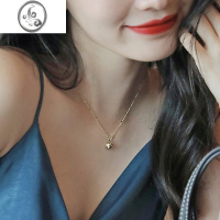 JiMi简约小桃心项链女2023年新款轻奢小众设计感ins冷淡风锁骨链