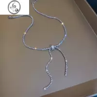 JiMi蝴蝶结项链女款高级设计感小众轻奢新娘礼服配饰颈链锁骨链高级感