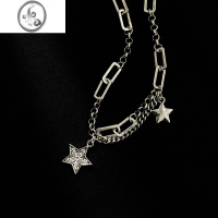 JiMi钛钢星星项链女款不掉色颈链锁骨链ins嘻哈卫衣链2023年新款潮